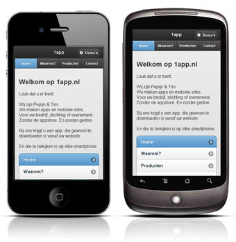 1app.nl app maken ontwikkelen bouwen iphone android